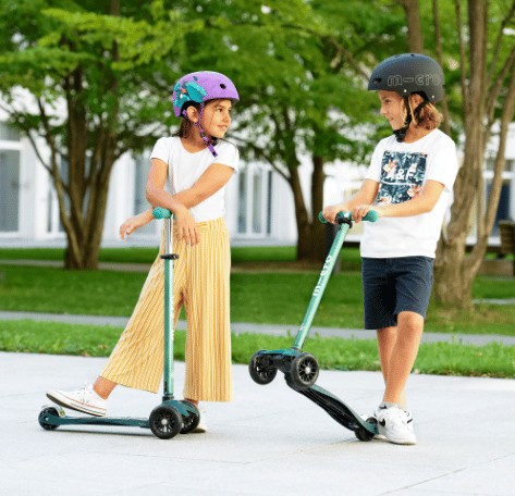 niños, patinete, micro, 3 ruedas