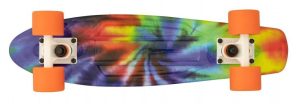 cruiser, skateboard, tie dye