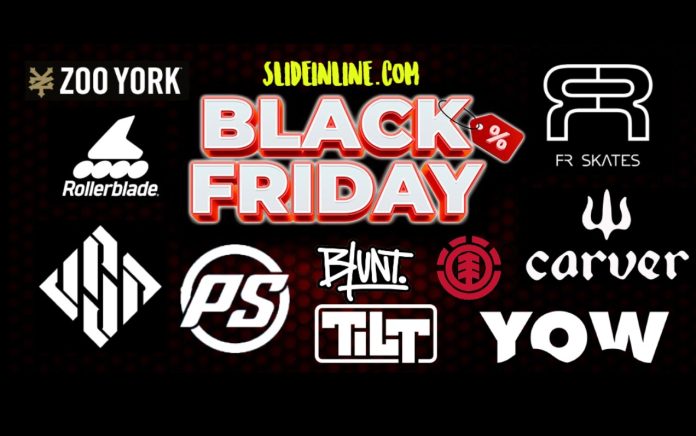 black friday 2023 slideinline descuentos patines, scooter freestyle, skateboard, carver